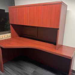 Free Corner Desk - Cherry Wood