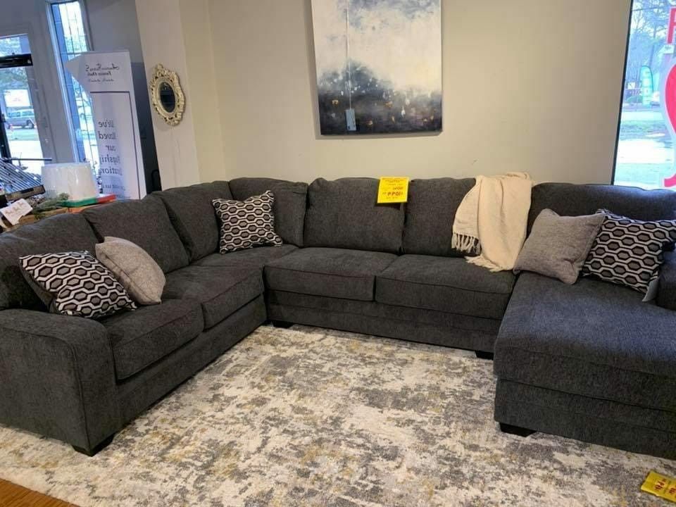 Tracling Slate RAF Sectional Sofa couch living room for Sale in Arlington TX OfferUp