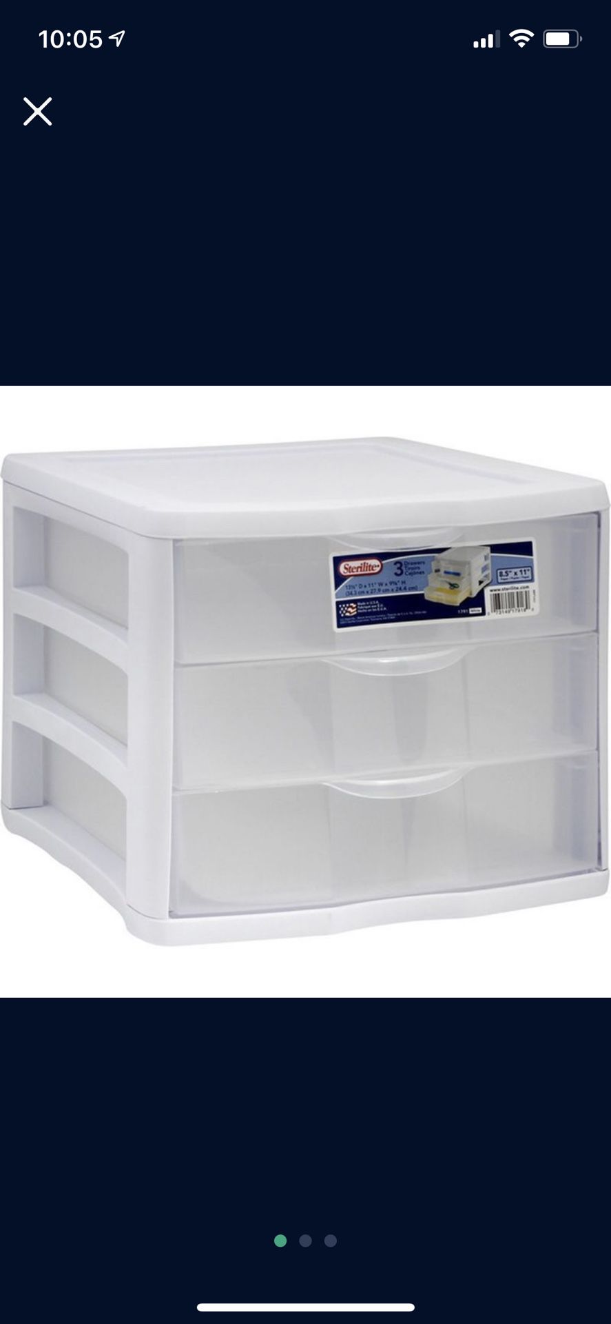 Sterilite Compact Portable storage drawers Organizer Cabinet