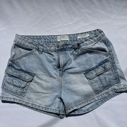 Cotton On Women’s Mini Cargo Denim Shorts 