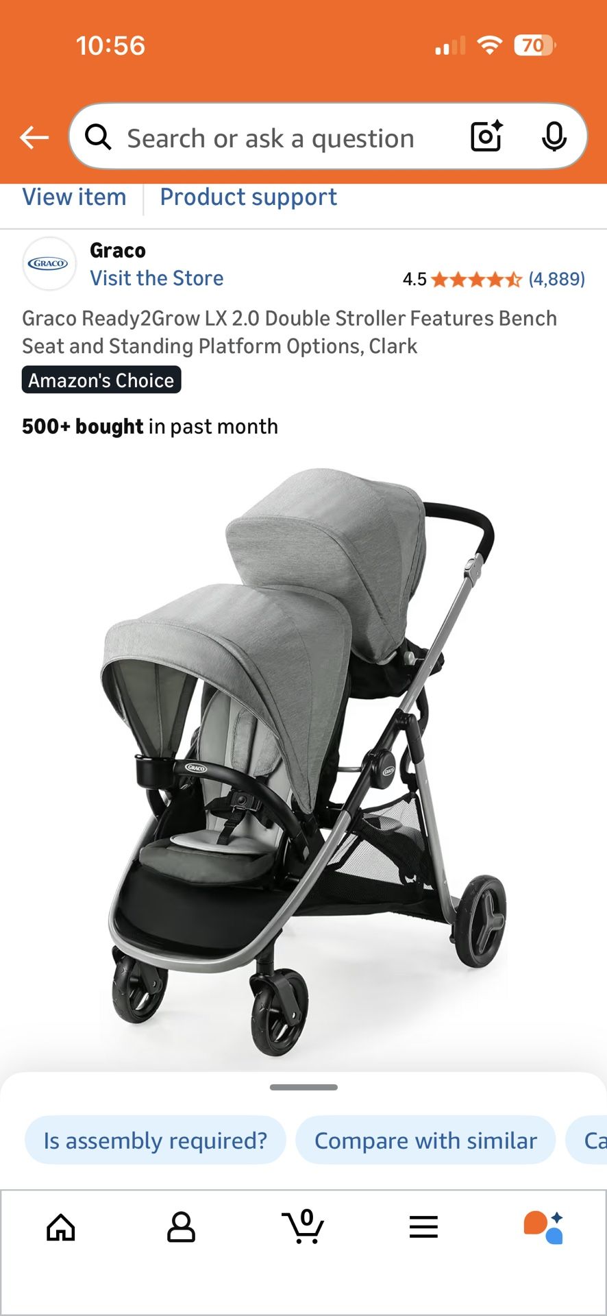 Graco Ready 2 fro Lx 2.0 Double stroller