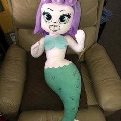 NETFLIX Cuphead Cala Maria X-Large 24” Plush Stuffed Doll  Mermaid RARE