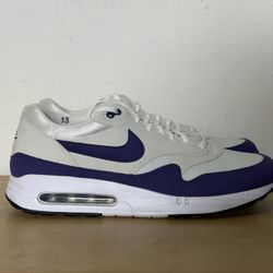 Nike Air Max 1 '86 OG Golf TB Big Bubble Purple Grey White Spikeless Golf Shoes FQ3272-101 Men’s Size 13