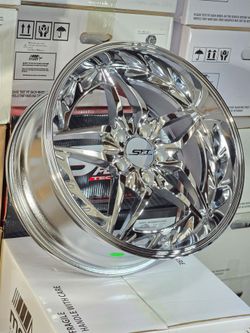 18x8.5 NEW FLOW FORMING CHROME SHIFT SFT INJECTOR WHEELS/RIMS. 5X100, 5X112, 5X114.3