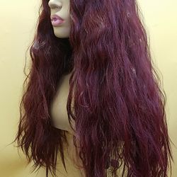 Long Garnet Wavy Wig