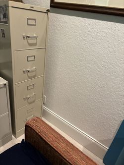 4 Drawer 52” X 26.5” X 15” Tan HIRSH File Filing Cabinet. Get Your Office Organized!