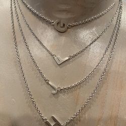 Silver Letter Necklace