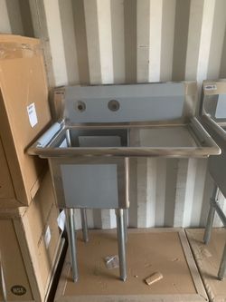 Stainless Steel Commercial Single Basin Sink