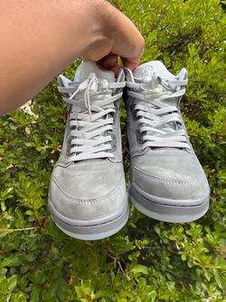Size 8/5 9/5 and 10 available Air Jordan 5 Grey Suede High-Top Sneakers