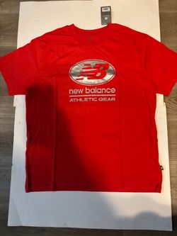 Size XL – New Balance Tinsel Tee Red Silver Athletic Gear Graphic T-Shirt NWT