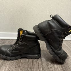 Cat Caterpillar Track ST Men's Steel Toe Boots Work and Safety Black Leather