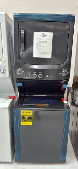 $750 Off MSRP on GE Spacemaker of 3.8 cu ft Washer W/ Agitator & 5.9 cu ft Electric Dryer Washtower!