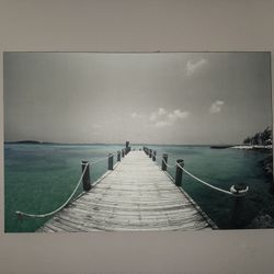 New Ocean Boat Dock Canvas Print Art