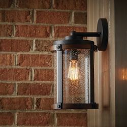 Kichler Barrington 1 -Light 13-in H Distressed Black Hardwired Outdoor Wall Light