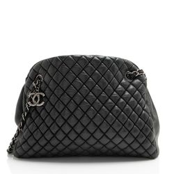 𝐂𝐡𝐚𝐧𝐞𝐥 Lambskin Just Mademoiselle Large Bowler Bag