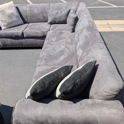 Z Gallerie Suide Dark Grey Sectional Sleeper Sofa