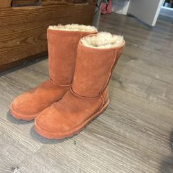 TALL ORANGE BEARPAW BOOT