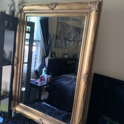 Heavy Duty Framed Mirror 44X32 Gold