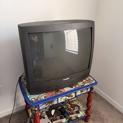 Philips CRT television, no remote, av cable included