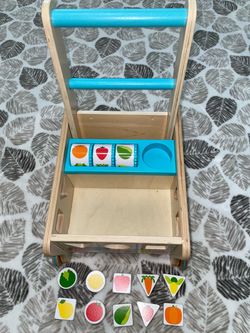 Melissa & Doug Wooden push cart