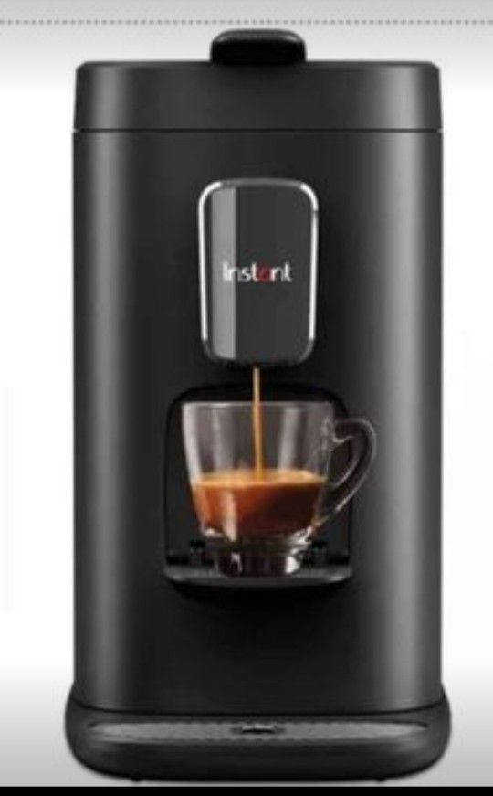 Instant Pot Dual Pod Plus 3-in-1 Coffee Maker with Espresso Machine, Pod Coffee Maker and Ground Coffee, Nespresso Capsules Compatible - Black.