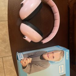 Kids Noise Canceling Earmuffs(pink) & Kids Volume Limit Headphones (blue)