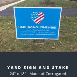 $10 Hate Has No Home Here Sign