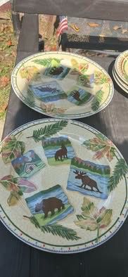 Decorative Ceramic Plates with Wildlife Design
