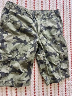 Arizona Jean Co Boys Cargo Shorts Size 18 Camouflage 100% Cotton