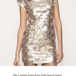 TFNC Women’s Rose Gold Sequins Dress Size Medium