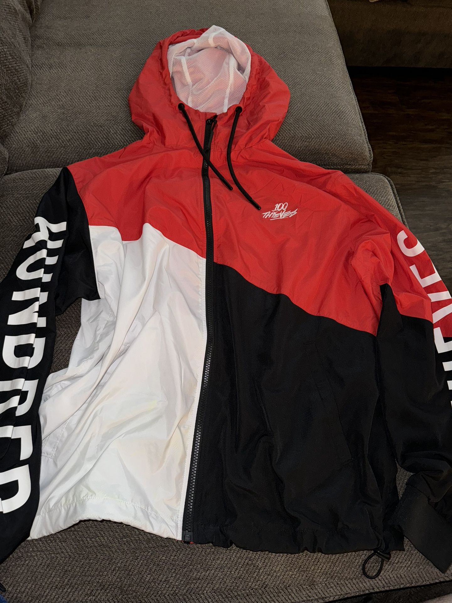 100 Thieves Tricolor Windbreaker Size L