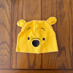 Disney Baby Infant Newborn Hat Winnie the Pooh Yellow Cotton Beanie Embroidered