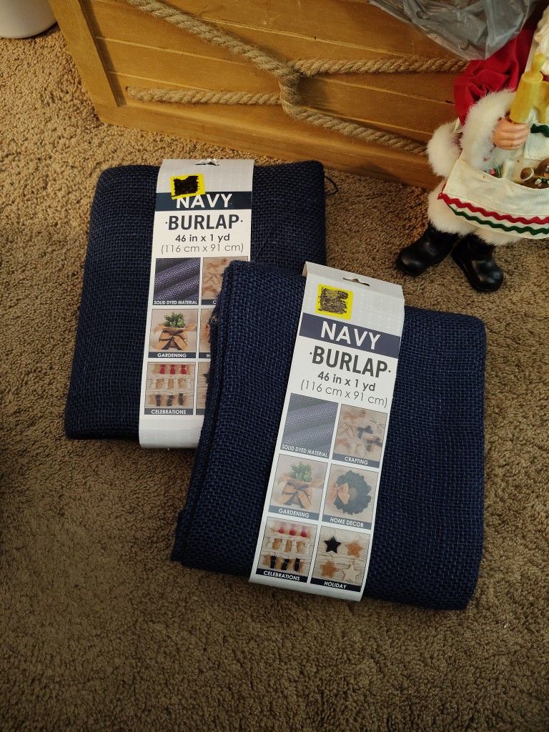 Navy Blue Burlap