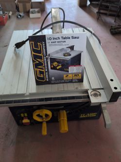 10 Inch Table Saw. 11 Amp Motor with Manual.