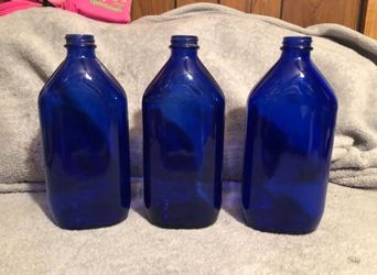 Vintage Blue Bottles