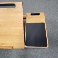 Bamboo Bed Tray Table For Tablet PC w/ Folding Legs