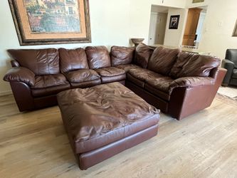 Leather sectional couch