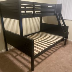 Twin/full bunk bed. $350 bunk only. $550 with mattresses. Assembly required. Assembly not included. Tax included. Free local delivery.