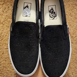 Vans Slip On Off The Wall Lettering Shoes