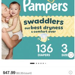 Pampers Size 3 (136 Count)