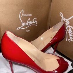 Christian  Louboutin Heels Very Privé 120 mm Platform pumps - Patent calf leather - RED - Women