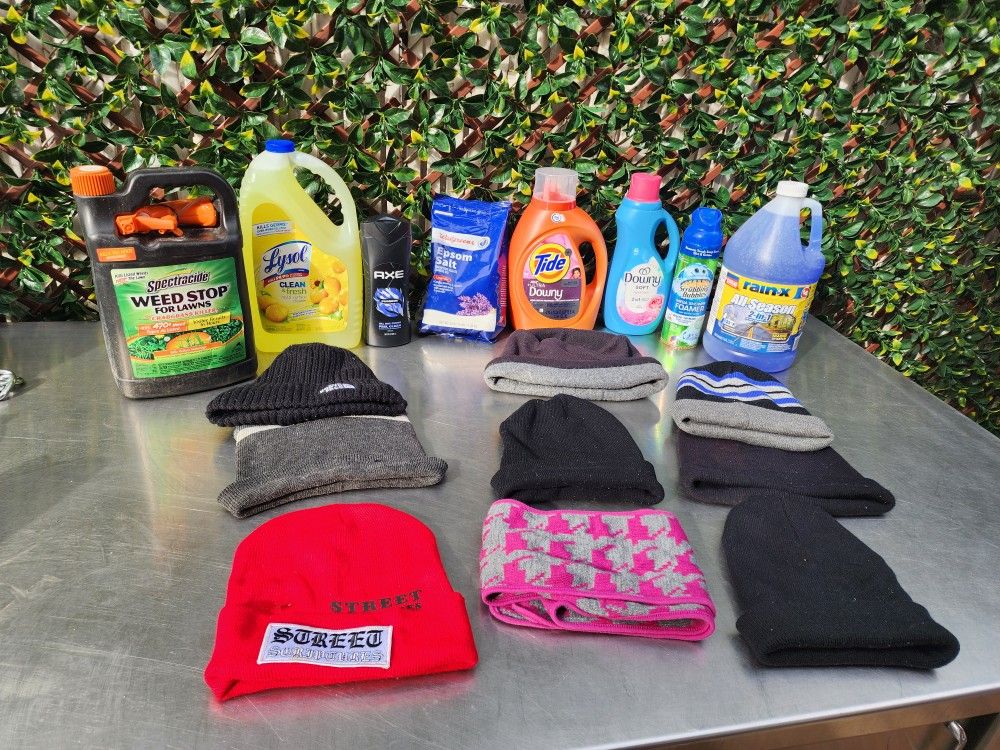 Cleaners & Winter Hats..all Items Brand New..all Items For Only $15