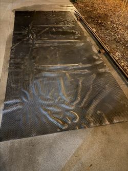 17’ X 7.5’ Diamond Tread Plastic Rubber Garage Floor Protector Cover