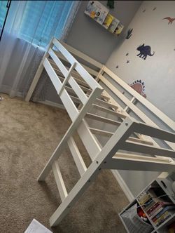 Loft bed with side ladder