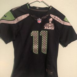 Nike NFL Seattle Seahawks #11 Harvin Football Jersey Women's Blue Size Large