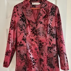 Women's Jacket with Velvet Flowers