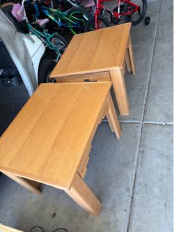 Solid wood end tables