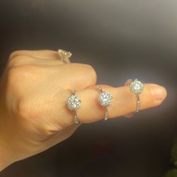 1ct Moissanite Rings 