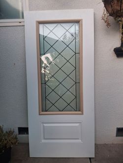 Front main door with glass