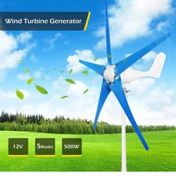 Hybrid Wind Turbine(500W)&Solar (150W) Generator With 420Wh SLA Deep Cycle Battery+solar Panels+controllers